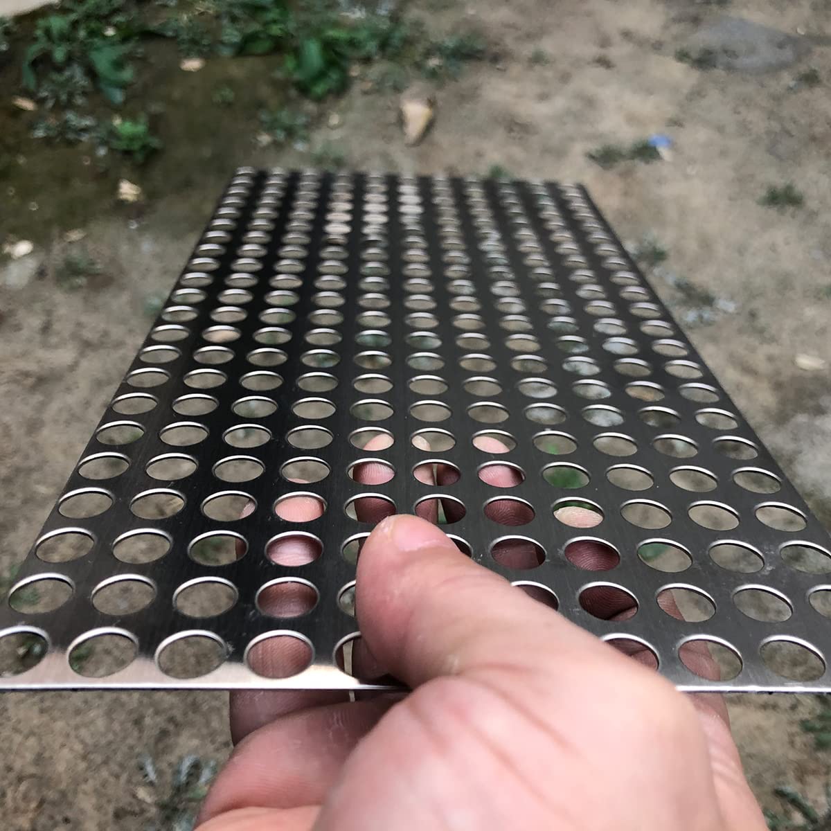 Lamiera forata in acciaio inossidabile-Fogli espansi e forati-Lamiera perforata-Spessore 0.9 mm (apertura circa 10 mm) 310mm X 210mm -Lamiera in rete metallica per ventilazione e filtrazione