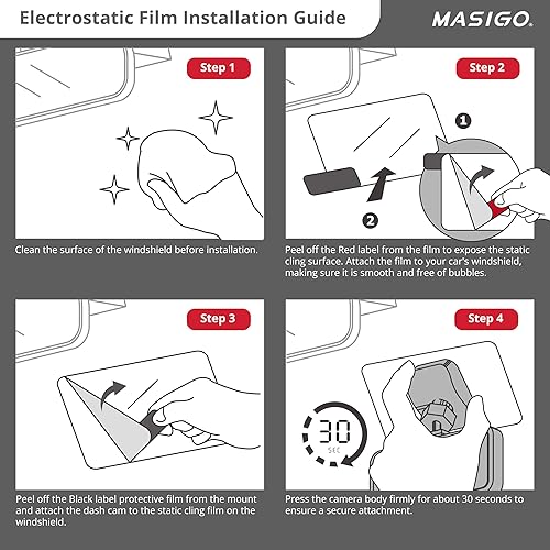 Miniatura 3 de Almohadilla adhesiva de doble cara y película electrostática, cinta de montaje VHB para cámara de salpicadero, accesorio seguro y sin residuos para