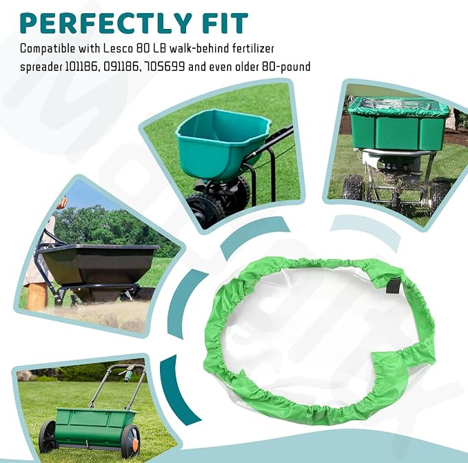 Funda resistente al agua para tolva de esparcidora Lesco 80 LB miniatura 5
