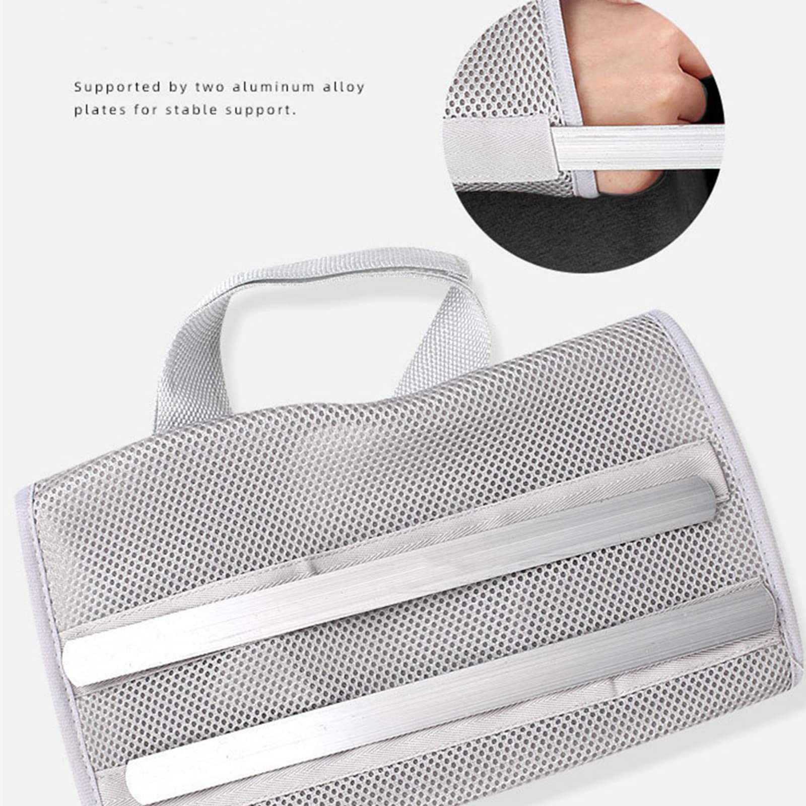 Cabestrillo de malla para brazo, correa de soporte médico con cojines de hombro suaves, soporte de hombro ligero, ajustable y transpirable para mujeres y hombres, se adapta al brazo izquierd
