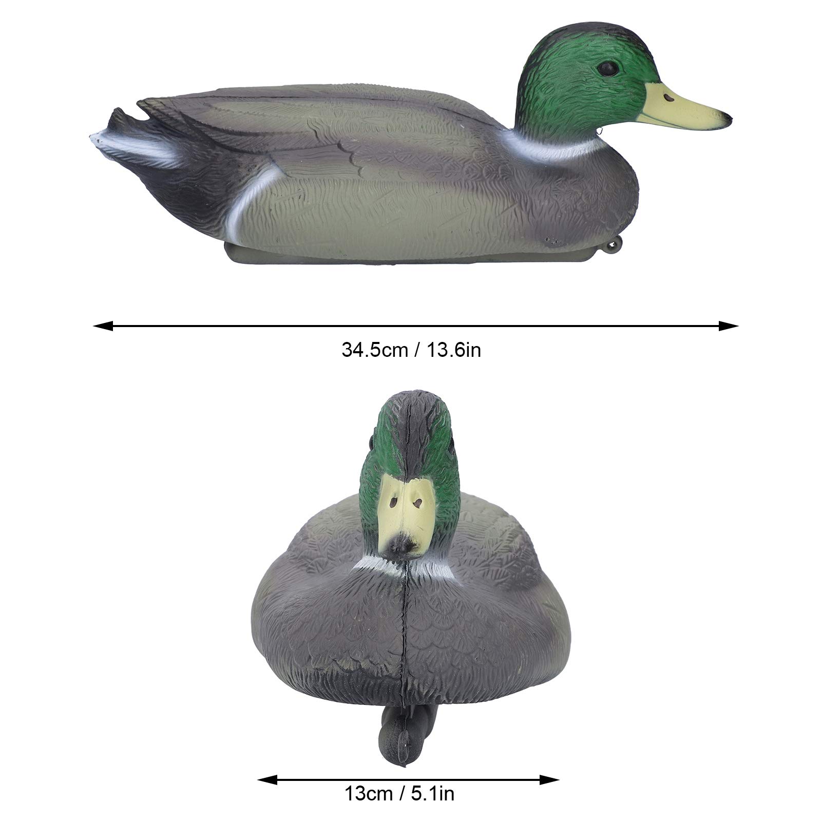 Realistic Plastic Duck Hunting Decoy Garden Decor, Duck Decoy for Hunting, Mallard Floating Realistic Decoys, Duck Outdoor Simulation Floating Decoying Duck, Garden Decoration