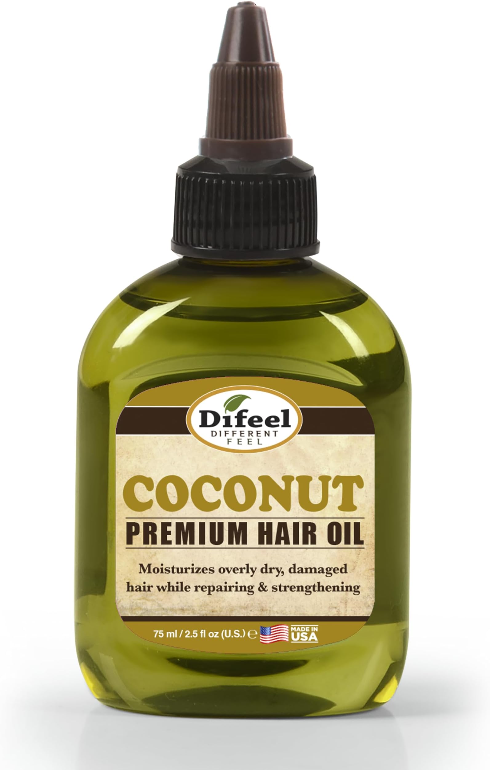 Difeel Premium 99% Natural Deep Conditioning Coconut Hair Oil, For Strong & Smooth Hair, Moisturizes Hair & Scalp 70 g