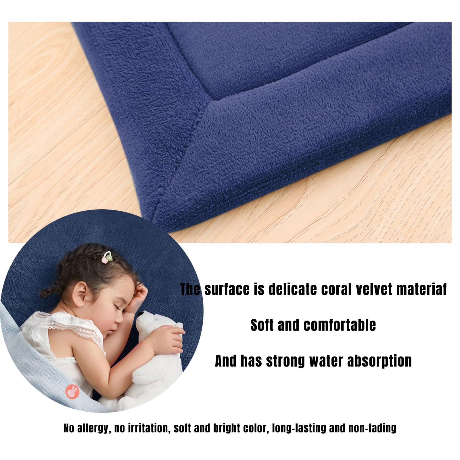 Tappeto in Velluto Corallo Morbido,Moderno, Lavabile, Perfetto per Yoga,Esercizio Fisico e Gattonare,Tappeto Salotto,Scendiletto per Bambini Tatami 2cm-C- 80 * 200cm