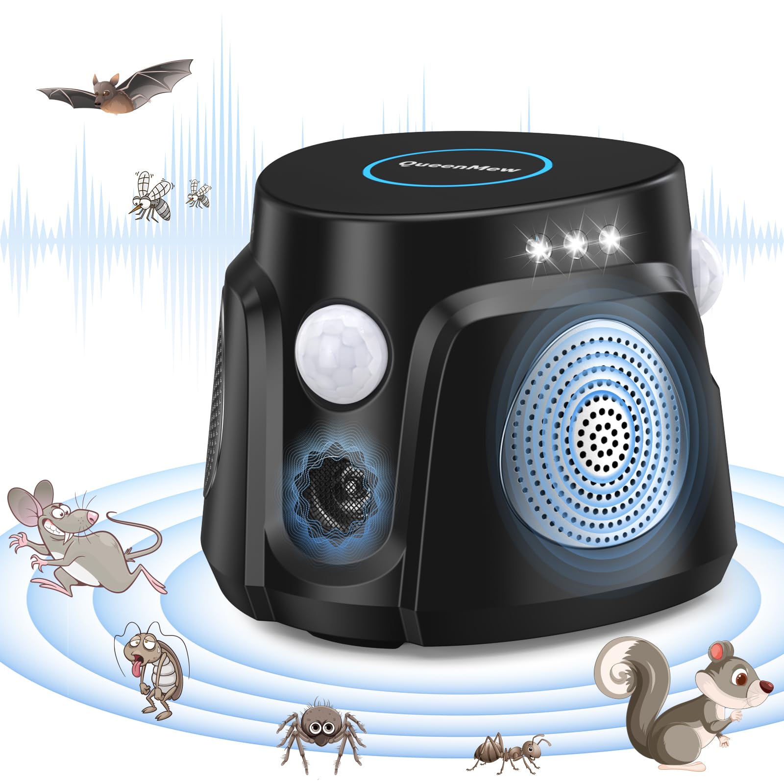 Anti Souris Appareil à Ultrasons 6 Pack Ultrason Souris Et Rats 6Pcs