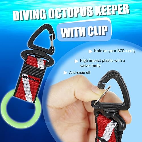 Miniatura 9 de JUSTOOP 2 piezas de silicona de alta calidad, soporte regulador para boquilla de pulpo, soporte de correas para buceo