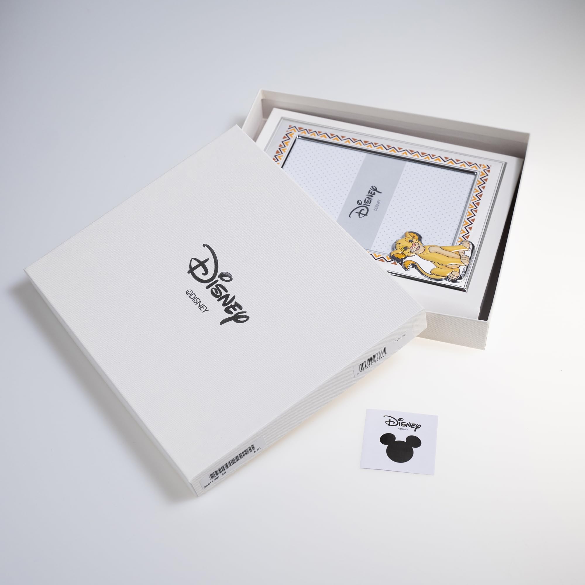 VALENTI & CO. Disney Baby – Król Lew Simba – Album fotograficzny dla dzieci ze srebrnym uchwytem na zdjęcie na prezent na chrzest noworodka lub urodziny dla dzieci