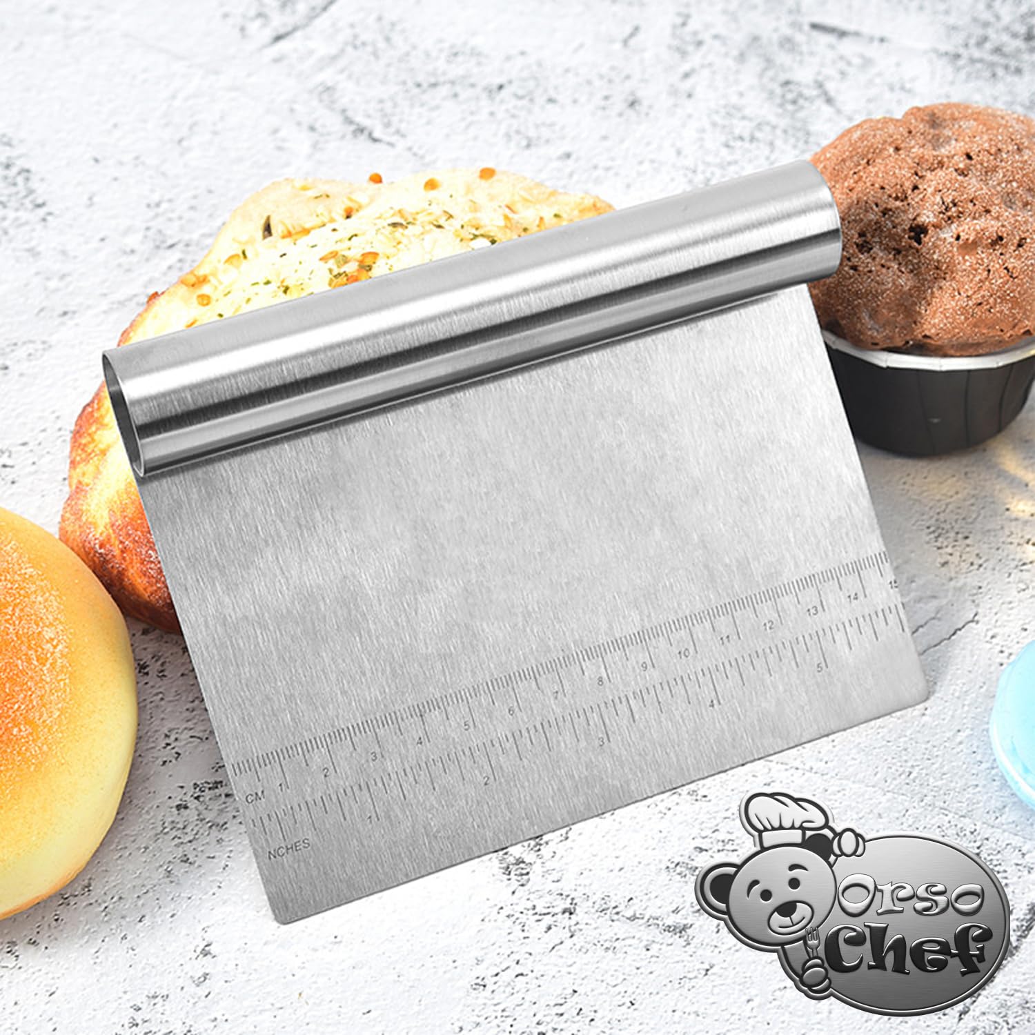 Spianatoia per impastare in Acciaio Inox 100 x 50 – Piano da Lavoro Professionale per Cucina, Pizzeria e Ristorante – Tagliere Pane, Pizza, Focaccia e Pasta – SET con tappetino antiscivolo e spatola