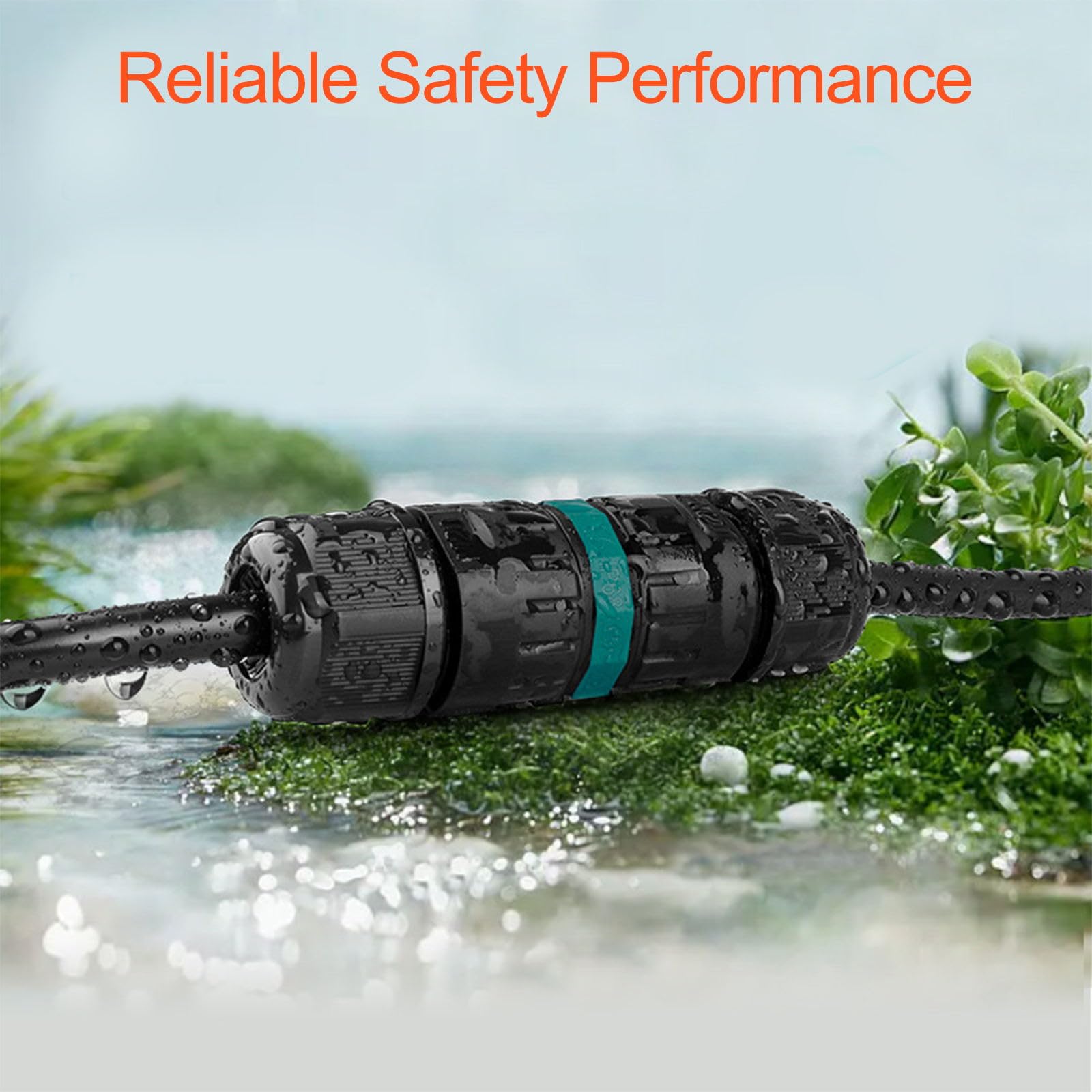 BLFDE Connettore Per Cavo Impermeabile IP68 Nero Confezione Da 2 4mm-12mm Certificazione T&Uuml;V Manicotto Di Collegamento Elettrico A 3 Poli Per