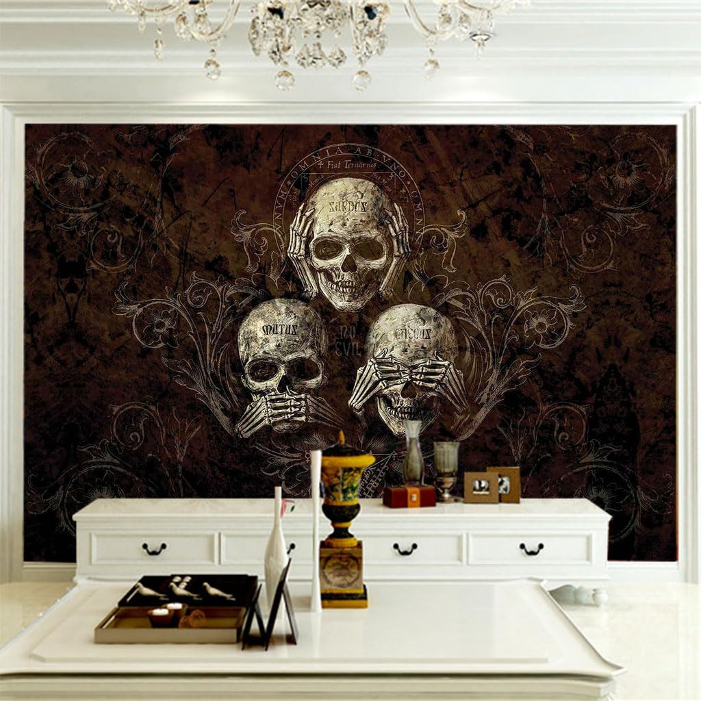 Tapeten Für Schlafzimmer Modern Gothic Tapete „Krähe \u0026 Schädel“ –  Vliestapete Für Wohnzimmer (200x140 Cm) Wall Art Schlafzimmer Tapeten, image size:1024x1024