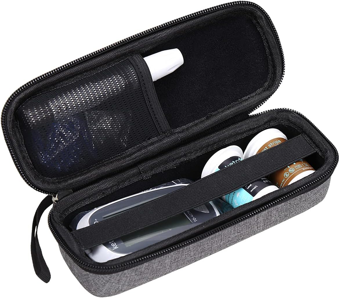 Aproca Hard Carry Travel Case for Keto-Mojo Blood Ketone Test Strips Precision Measurement