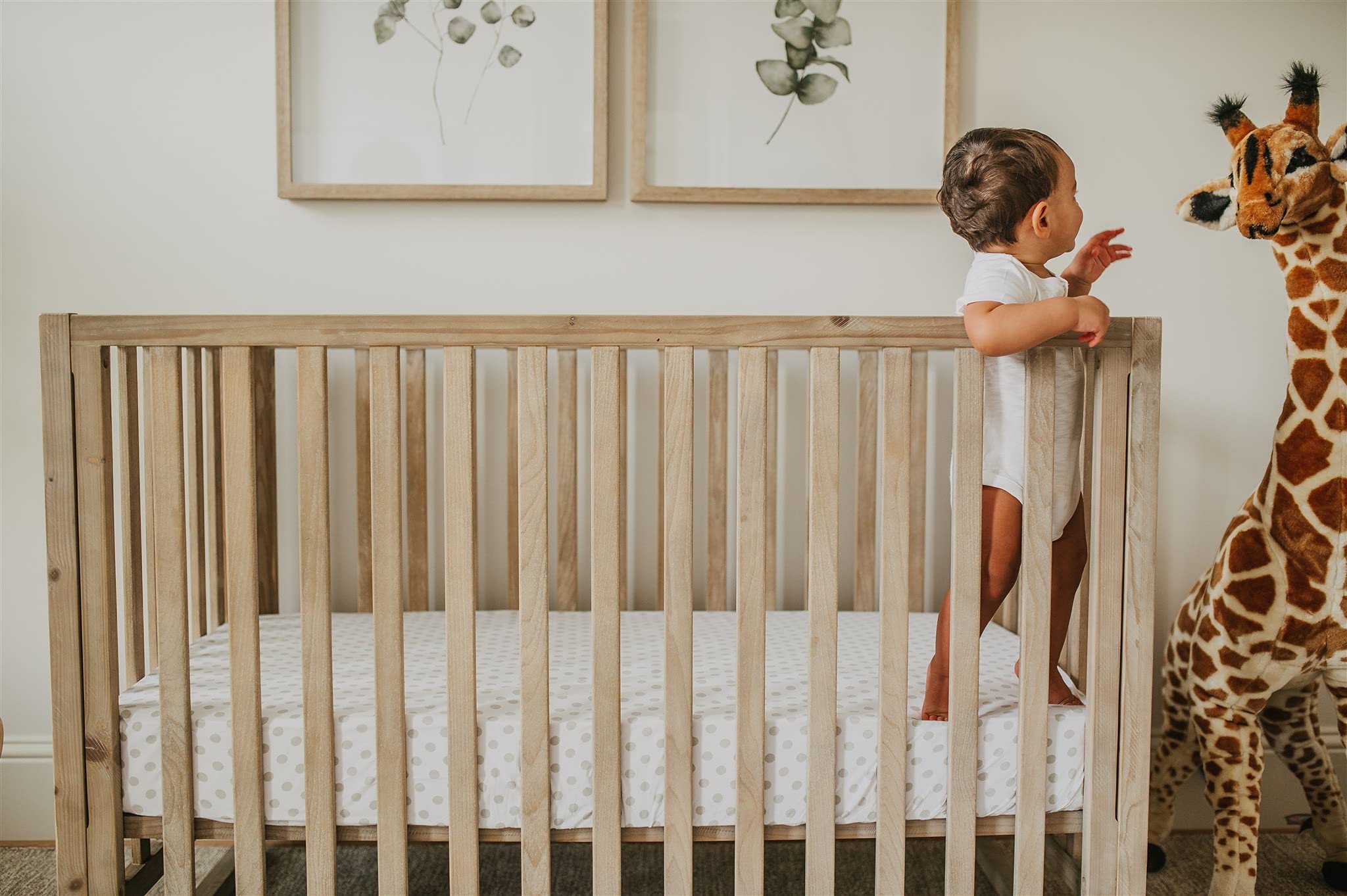 Amazon.co.jp: NODNAL CO. 3 フィットベビーベッド シーツ グレー