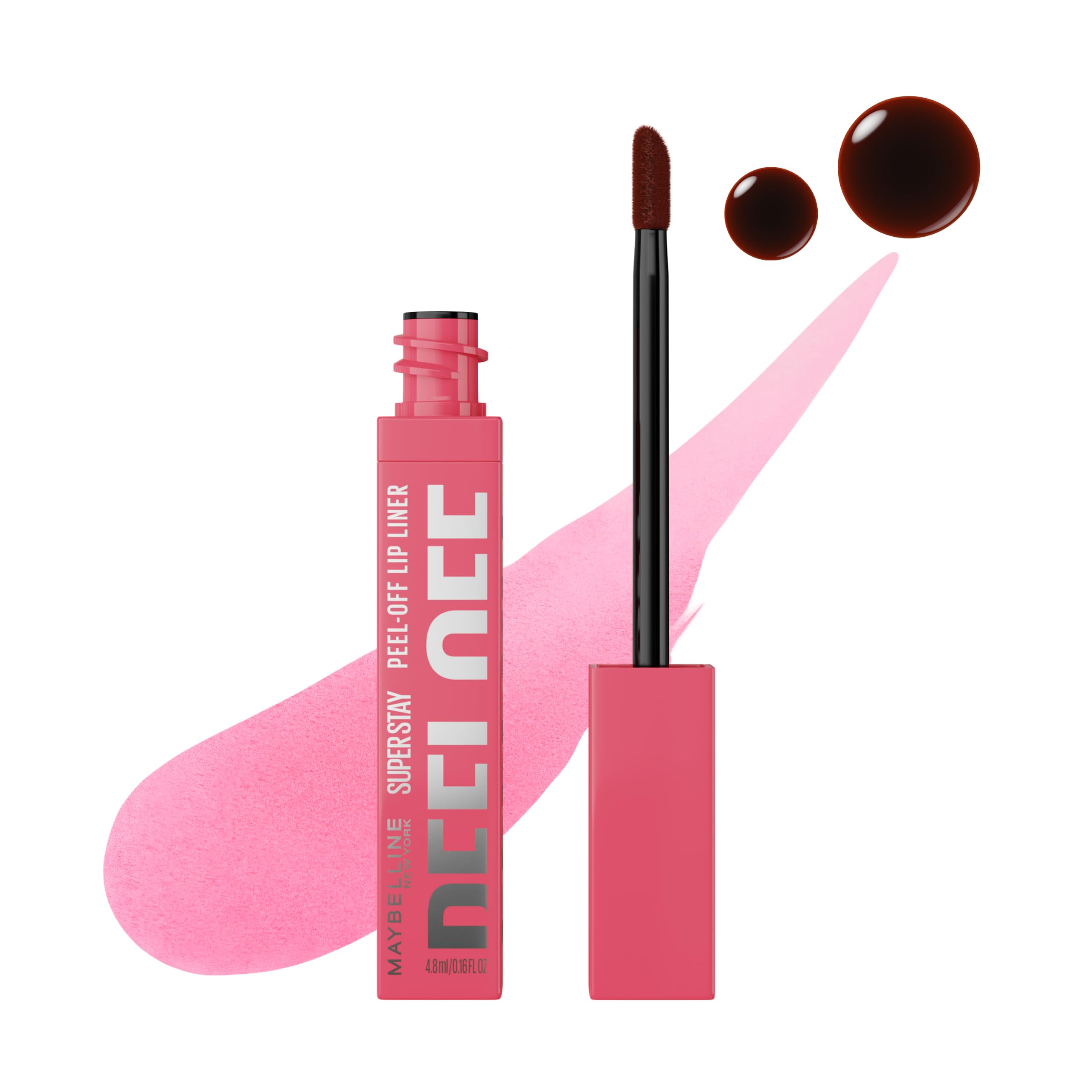 MAYBELLINE Super Stay Peel Off Lip Liner Lip Stain, Up to 24H Tattoo-Like Wear, Transfer-Proof Matte Finish, Hydrating Formula With Vitamin E, Dawn (Pink) Dawn 005