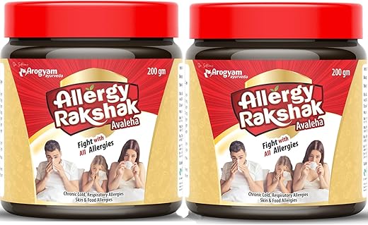 AROGYAM AYURVEDA Allergy Rakshak Avaleha, Ayurvedic Immunity Booster, (Pack of 2-400gm)