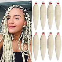 Vista 13 de Unionbeauty - Extensiones de cabello sintético para trenzar de 26 pulgadas, color negro a morado, ombré, 2 paquetes de trenzas preestiradas