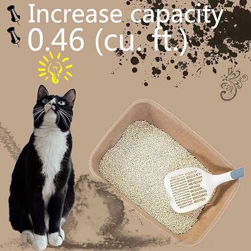 Miniatura 8 de Paquete de 15 cajas de arena desechables para gatos, bandeja de arena de papel, caja de arena de viaje, inodoro, para interiores y exteriores, para