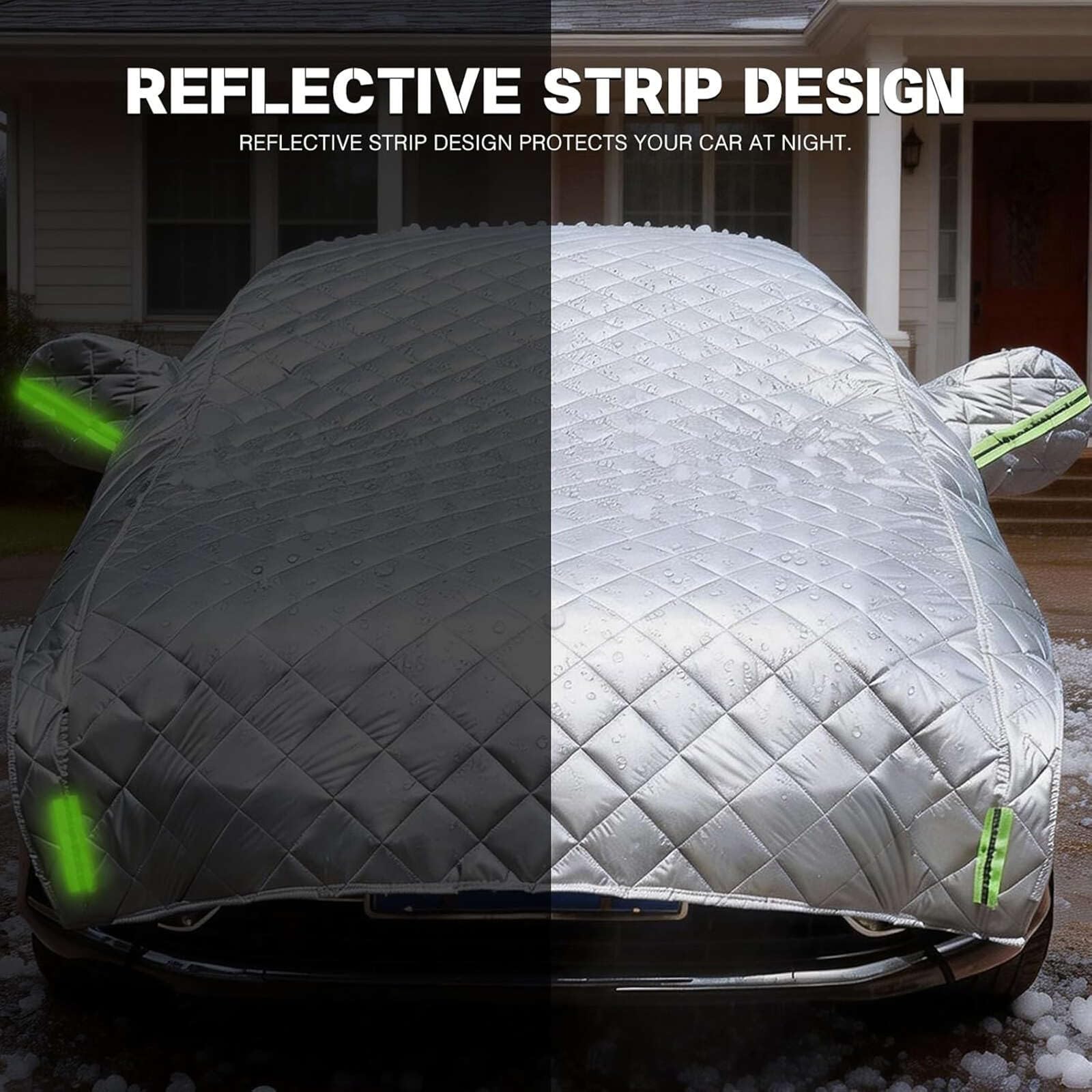 Bache Voiture Exterieur Anti Grele pour Ford Capri EV 2024-2026, Étanche Housse Voiture avec Doublure en Coton, Exterieur Housses de Protection Contre Soleil Pluie Neige UV
