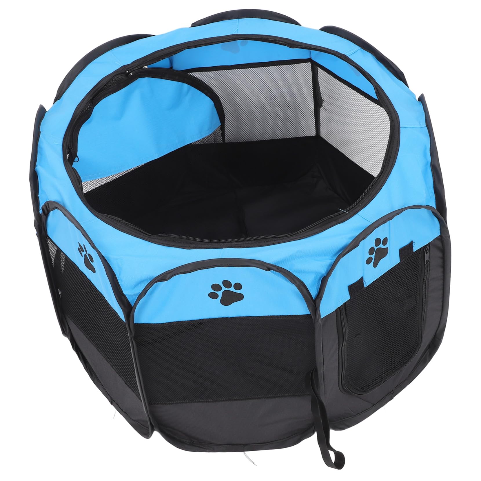 Parc pliable pour animaux avec porte zippée et toile aérée