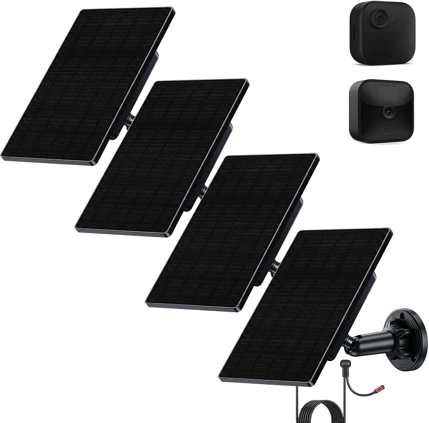 4 Pack Solar Panel for Blink Camera Outdoor 4, 2K+, 3rd Gen, XT2 & XT