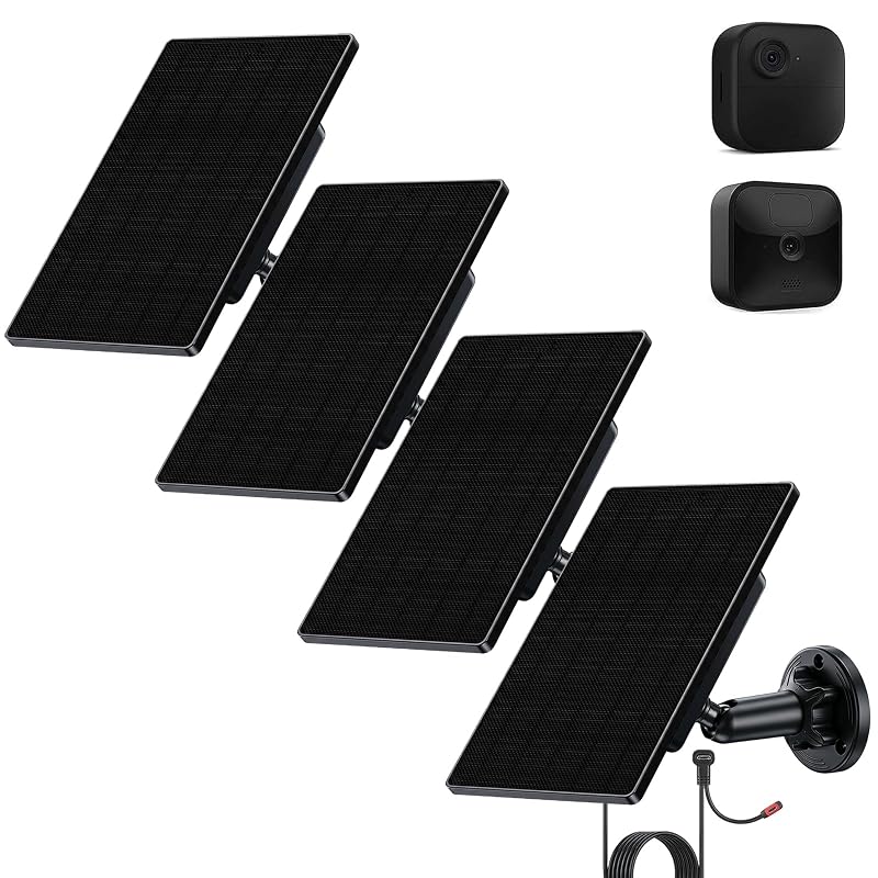 AVEXOR Kit com 4 painéis solares para câmeras Blink Outdoor 4, 2K+, 3rd Gen, XT2 e XT AX-SP-BL