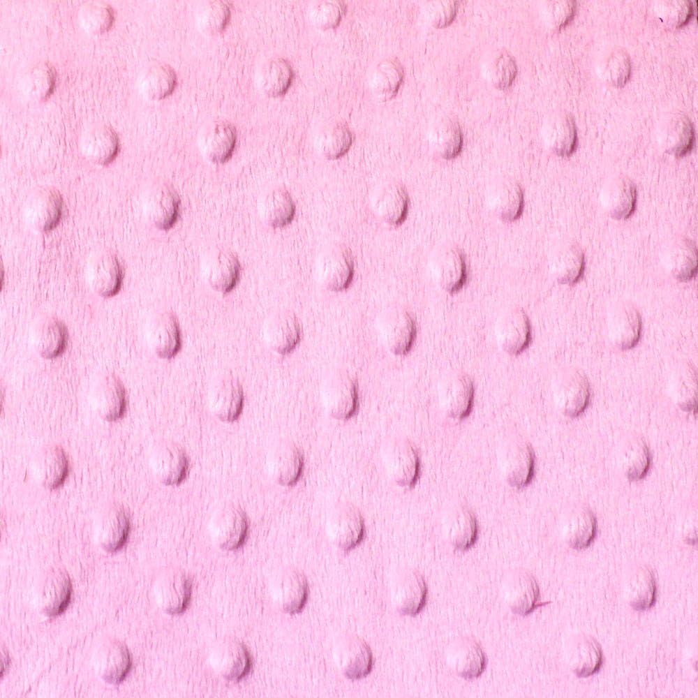 Light Pink Minky Cuddle Dimple Dot Fabric, 60” Inches Wide – Sold By The Yard (FB)