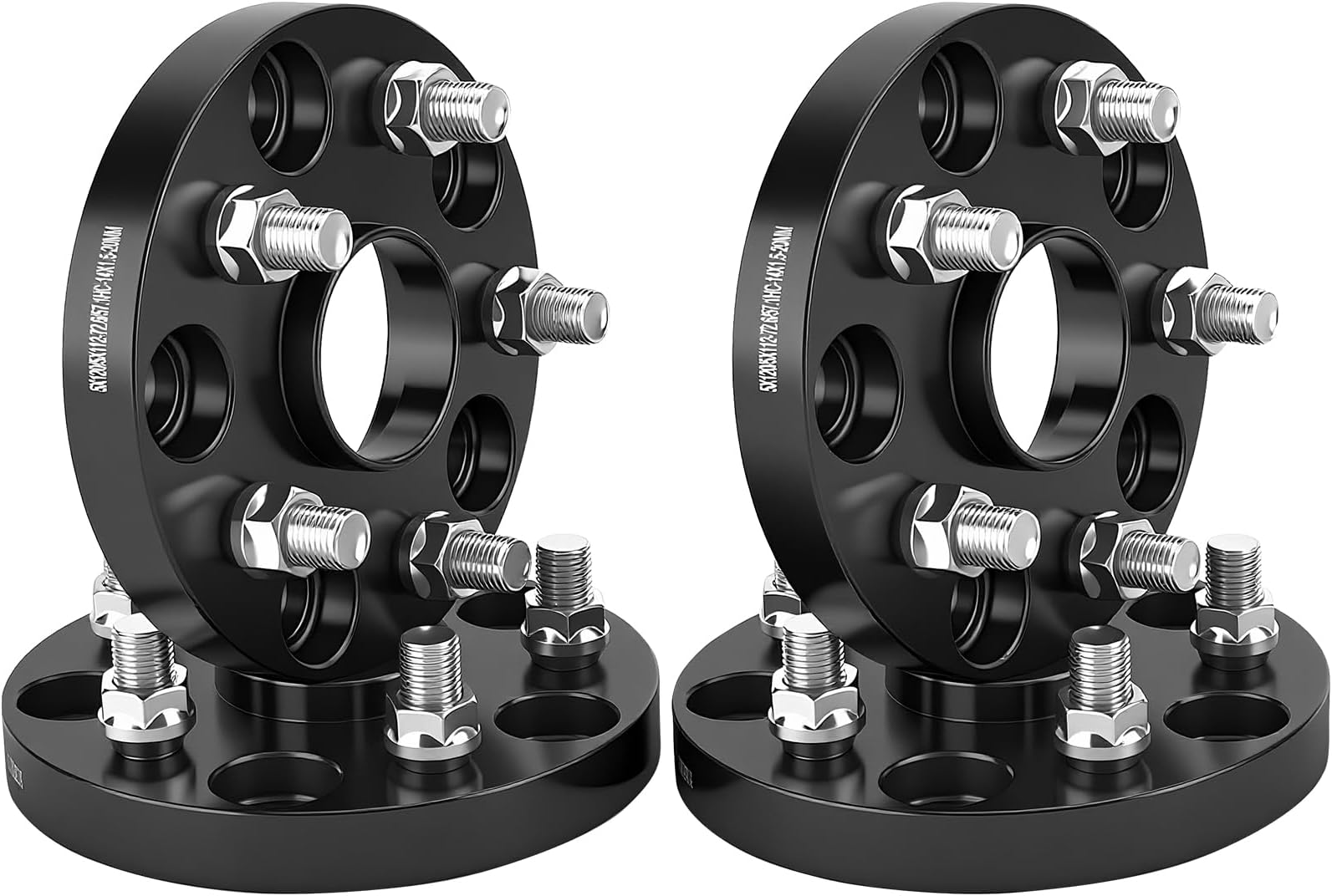 4PCS 5x4.72 to 5x4.4 Wheel Spacers 20mm with 5 Lug for 5x120mm to 5x112mm Hubcentric Wheel Adapters with 14X1.5 Studs 72.6mm (Hub Side) to 57.1mm (Wheel Side) Bore Wheel Spacer Adapters