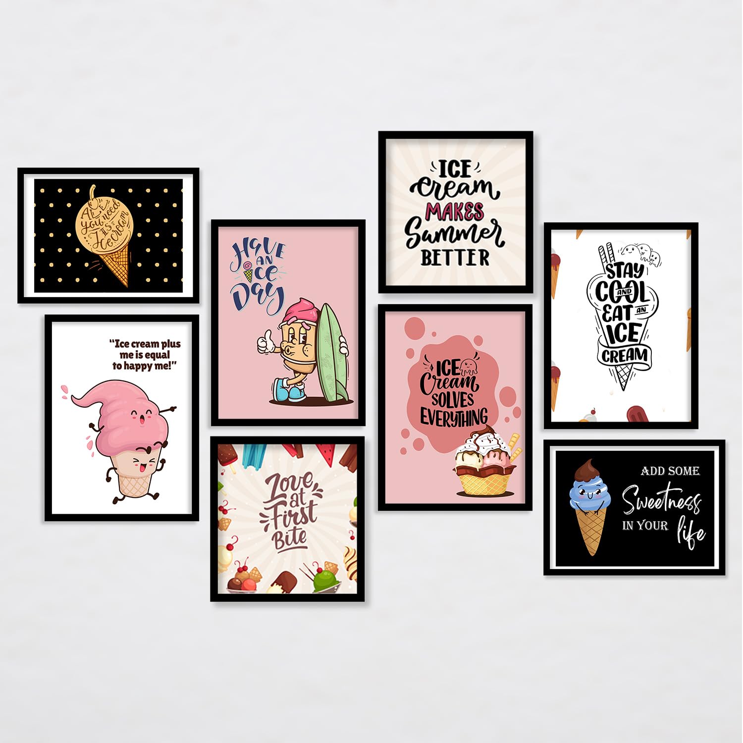 ARTELLY Restaurant Quotes Wall Posters With Frame - Food Framed Posters For Cafe Lounge Restaurant Kitchen Wall Decor (Set of 8) (Black) (Large, Kicha 6) (B0CST8PDD2) Amazon Price History, Amazon Price Tracker