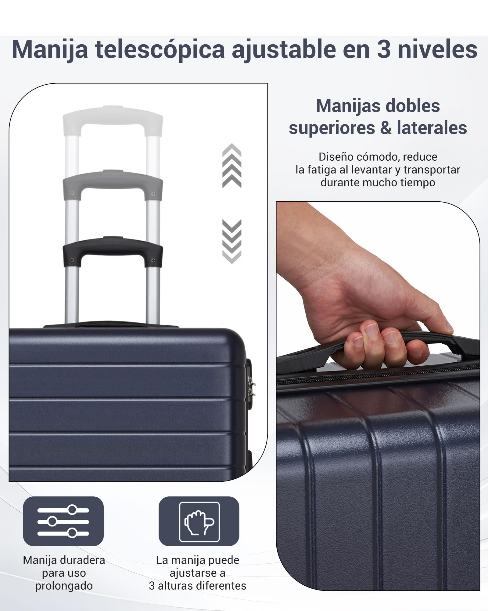 Maleta de Viaje Grande 28 Pulgadas 76x50x29cm 91L Carcasa Rígida ABS+PC Ligera, Ruedas 360º Giratorias, Equipaje Facturable Resistente Gran Capacidad para Vacaciones y Viajes de Negocios