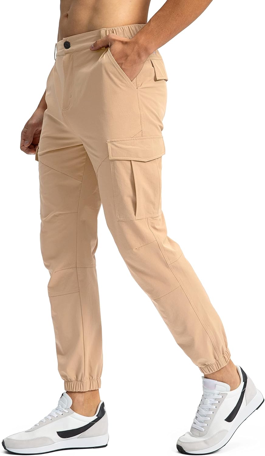 Pinkbomb Men's Hiking Cargo Pants with 7 Pockets Slim Fit Stretch Joggers Golf Cargo Work Pants for Men - Image 2