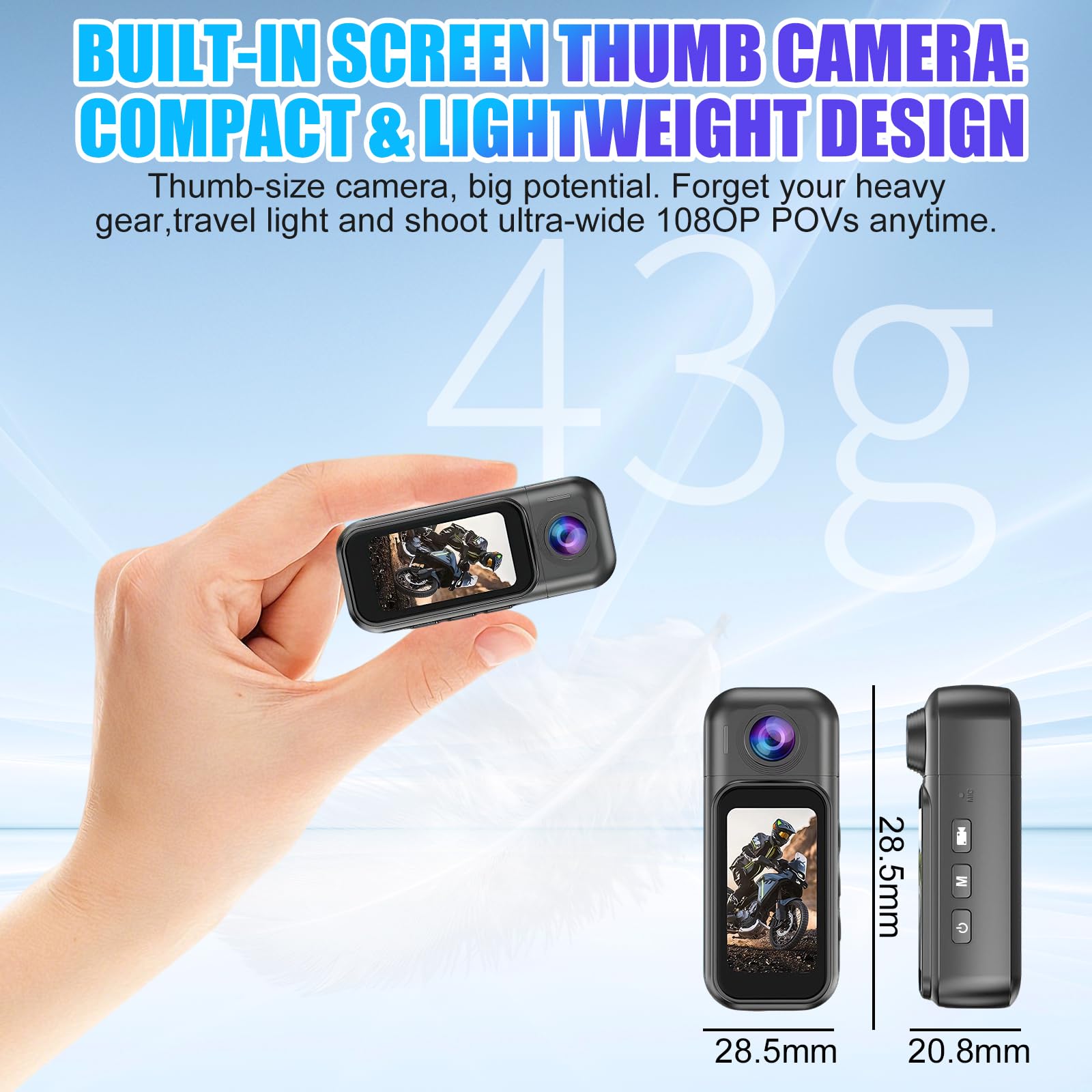 Cámara de Acción 256 G, Pantalla Táctil, Objetivo Giratorio de 180° | Actioncam de 2400 Mah, Resistente al Agua hasta 30 M, Gran Angular de 120°para Ciclismo, Motociclismo, Povs, Vlogs