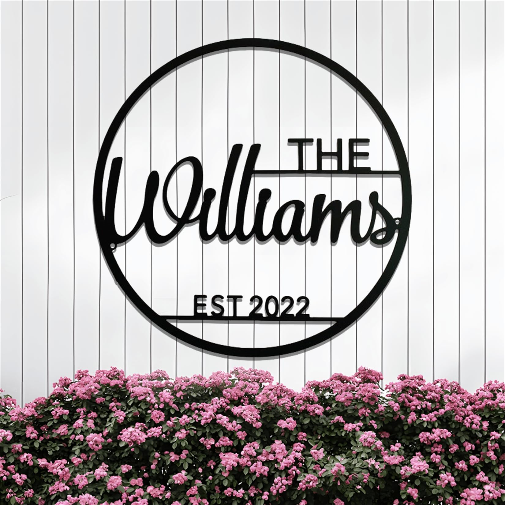 Personalized Metal Family Signs For Outdoors, Custom Last Name Signs, Decorations For Entryway, Porch, Housewarming & Wedding Gifts