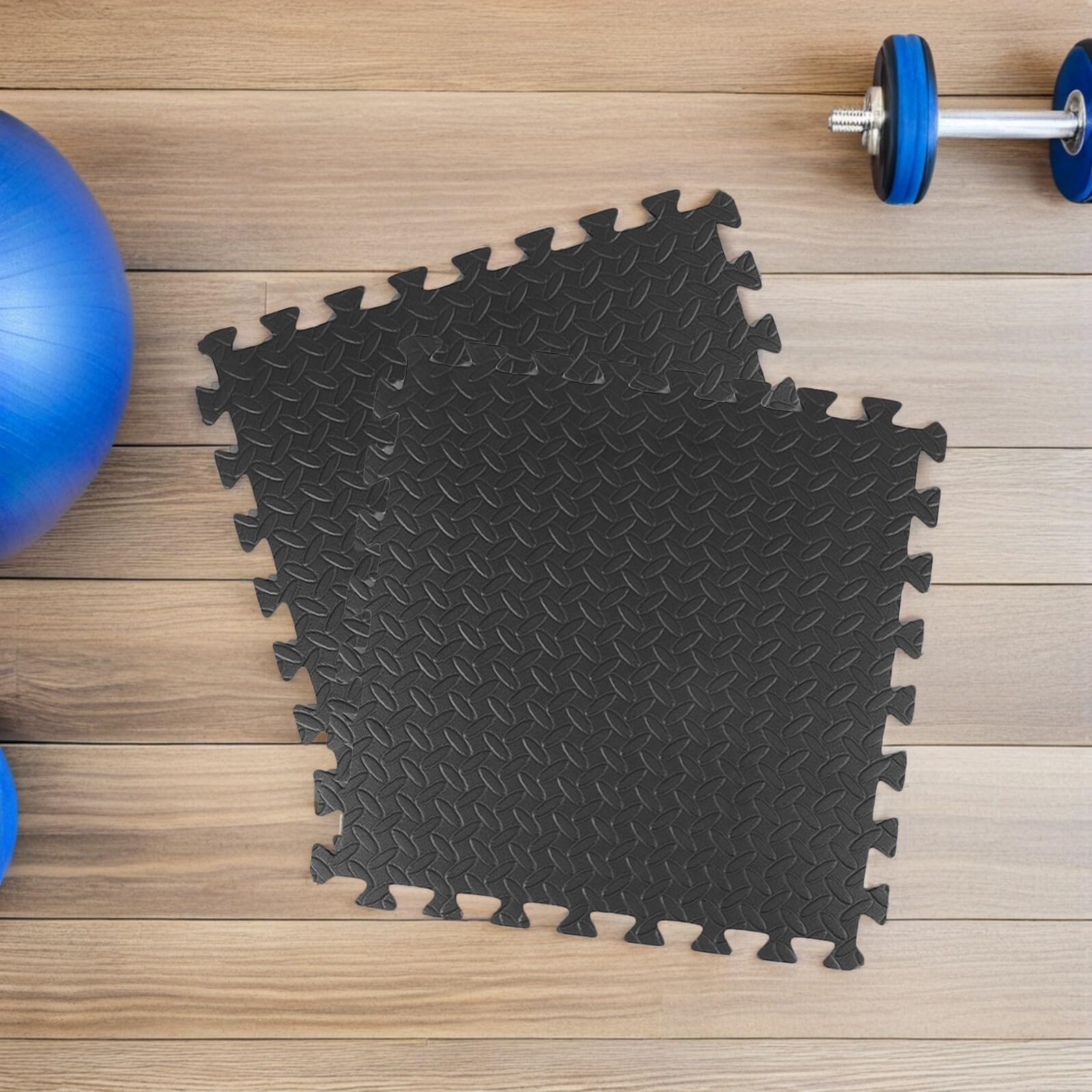 16 Szt. Częściowa Do Ćwiczeń Fitness z Pianki o Wysokiej Gęstości Antywstrząsowa Podłogowa Puzzle pod Sprzęt Siłowni i Do Treningu Domu
