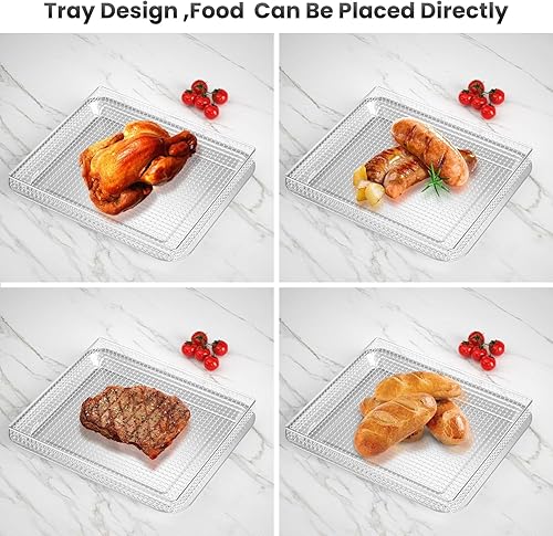 Miniatura 6 de Cesta y bandeja para freidora de aire de acero inoxidable, compatible con Cuisinart Airfryer TOA-060 y TOA-065, bandeja para hornear de acero