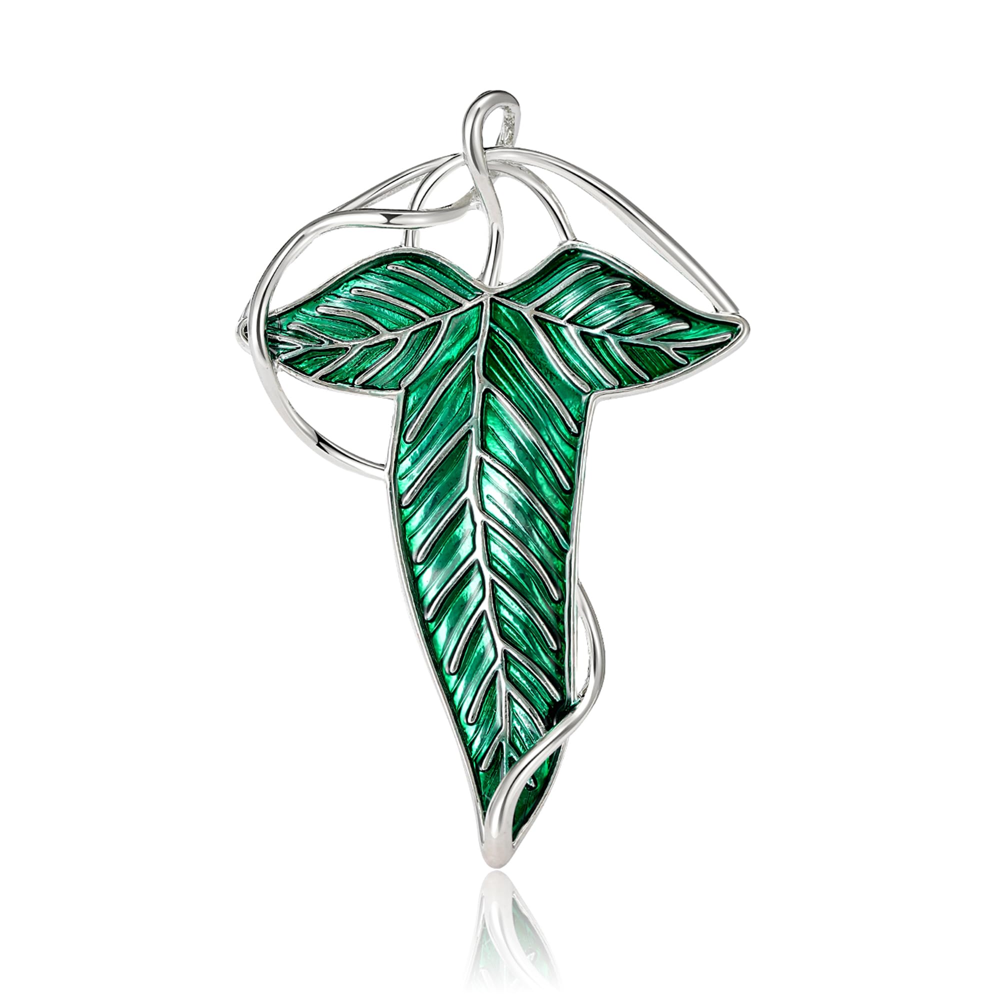 Enamel Green Leaf Brooches for Women Unisex Plant Pins 5-color Available Casual Party Accessories Gifts Elven Cloak Leaf Clasp Costume Accessory