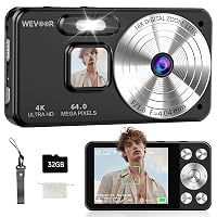 Macchina Fotografica Digitale 4K 64MP, Wevoor 32GB Fotocamera Digitale con 2,8” Schermo