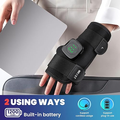 Miniatura 3 de Almohadilla térmica inalámbrica para la artritis y el alivio del túnel carpiano, almohadilla térmica de mano para la mano izquierda, elegible para