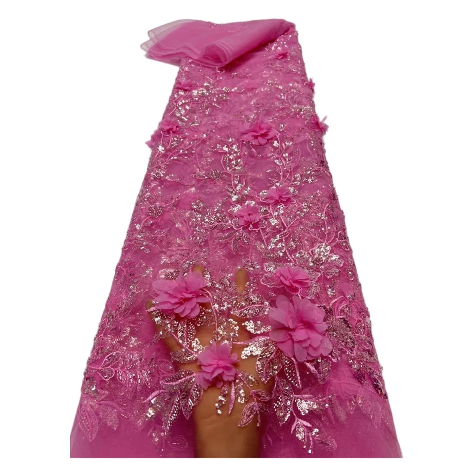 Telas De Bordado Con Lentejuelas 5 Yardas, Encaje For Vestidos Novia, For Disfraces Espectáculos(9)