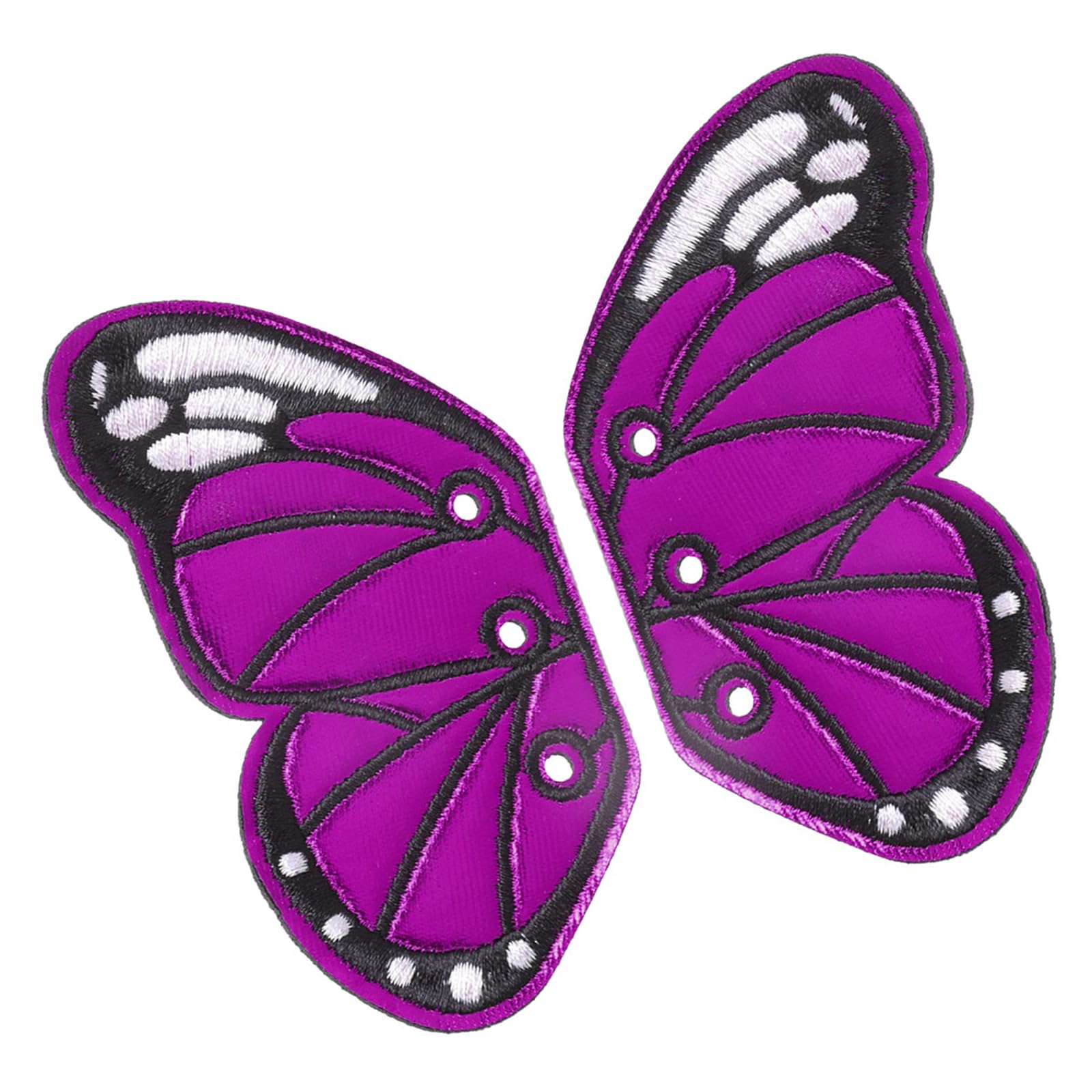 PANGBOER 1 Pair Cartoon Butterfly Wing Applique Patches Lovely Iron on Patches Embroidered Repair Sew on Butterfly Wing Embroidered
