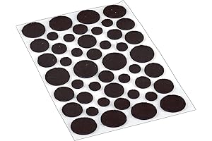 Shepherd Hardware Felt Dots Self-Adhesive Surfaces Pads, 46-Count, Brown (9425)