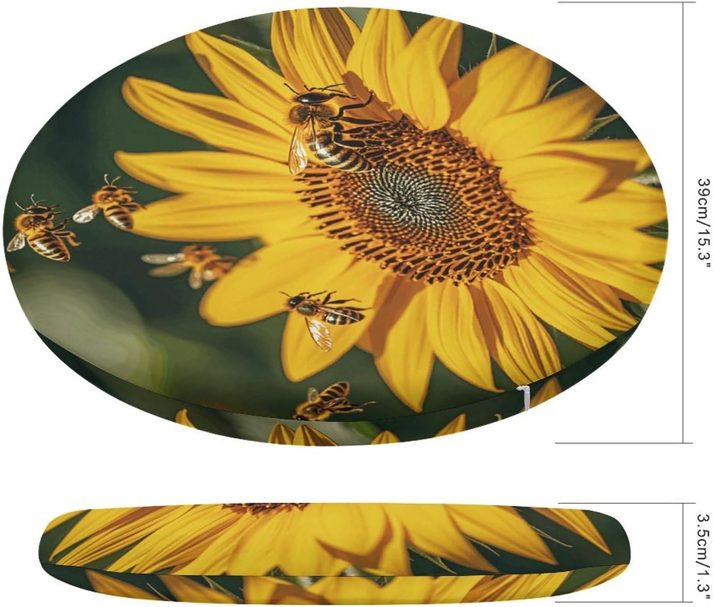Sunflower Bees Chair Cushions Floor Pillow Chair Pad