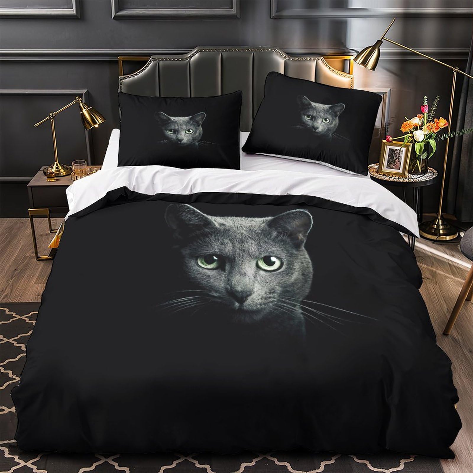 Parure de Lit Chat 3D pour Décorer la Chambre d'un Adolescent