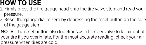 Miniatura 4 de Slime 20048 Dial Gauge, Analógico, Mini, 5-60 psi con válvula de purga