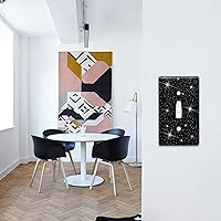 Vista 6 de Placas de pared, cubierta decorativa para interruptor de luz, cubiertas decorativas de tomacorrientes, diamantes de imitación plateados brillantes