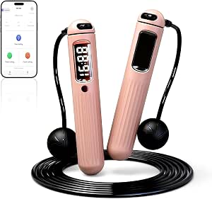 Smart Jump Rope with LCD Display, App Data Analysis, and Adjustable Cordless Design