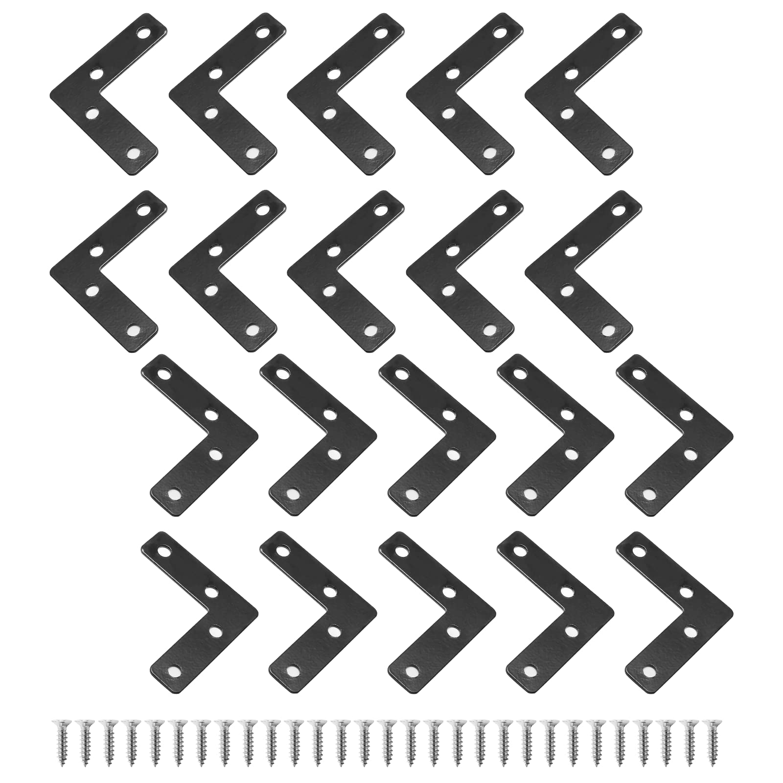 L Shape Brackets - 20 Pack with Screws -2 L Shape Brackets - 20 Pack with Screws -2
