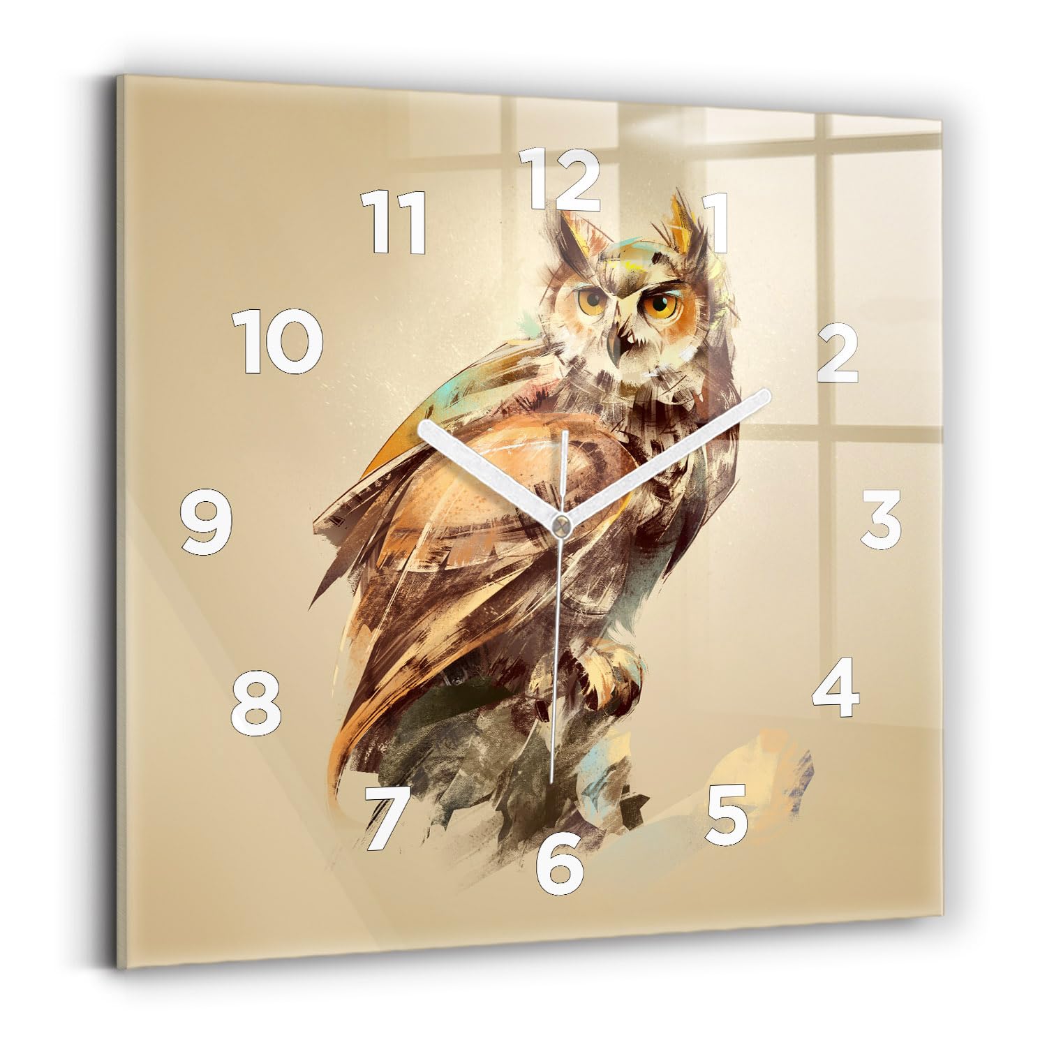 Horloge silencieuse carrée 30x30 avec affichage analogique clair pour un confort visuel total