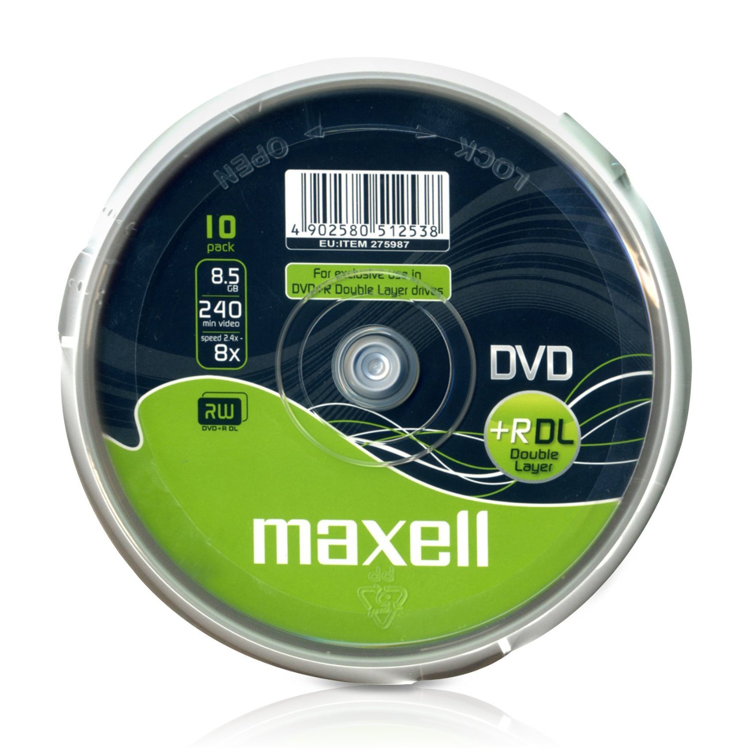 MaxellDVD + R DL 8,5GB 240min 8x Cakebox (10 Disc)