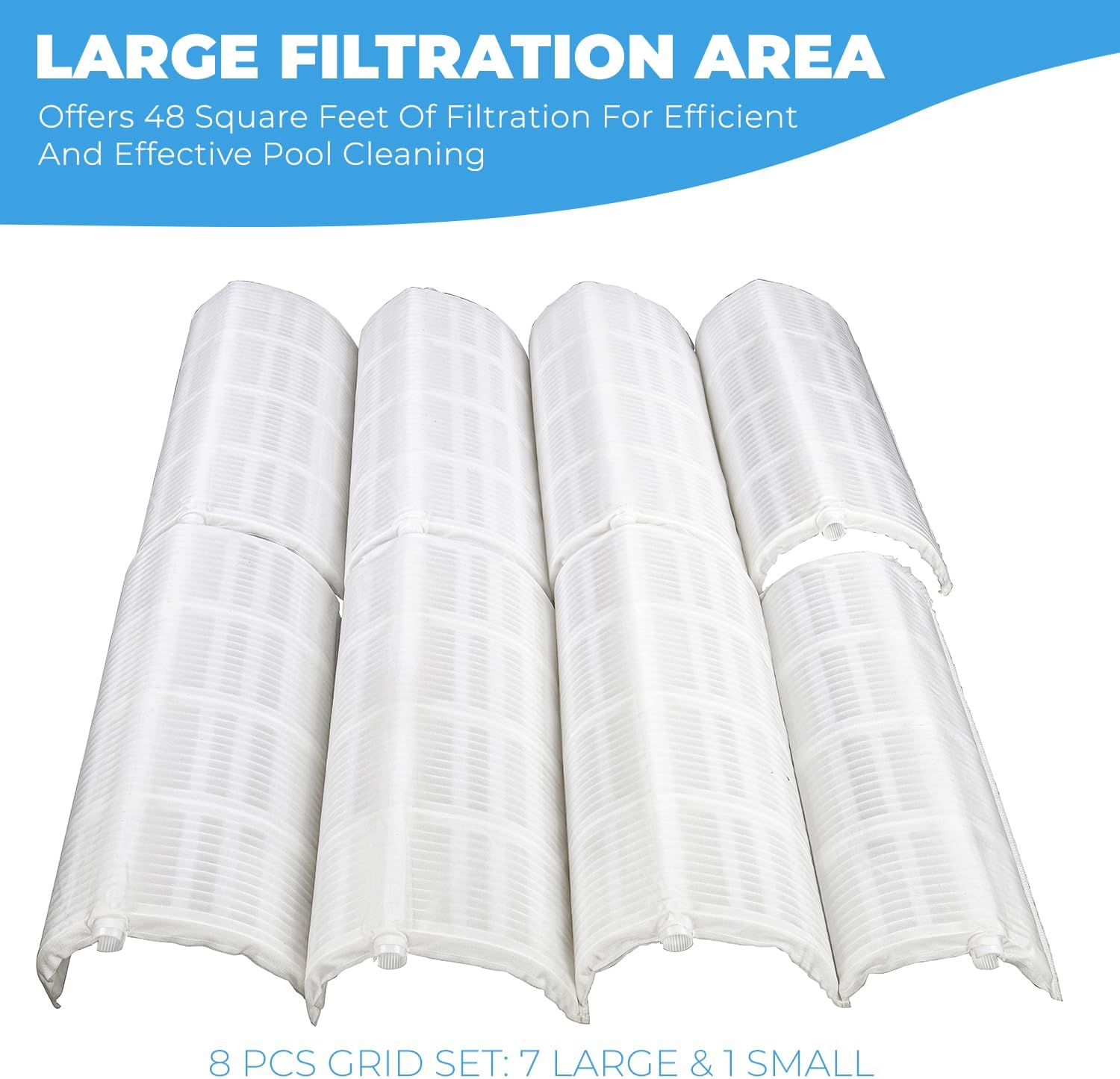 XtremepowerUS Replacement DE Filter Grid Set 48 sq ft Compatible for Filbur FC-9540 Pleatco PFS2448 Unicel FS-2004 DE4820 DEX4800DA R0555000