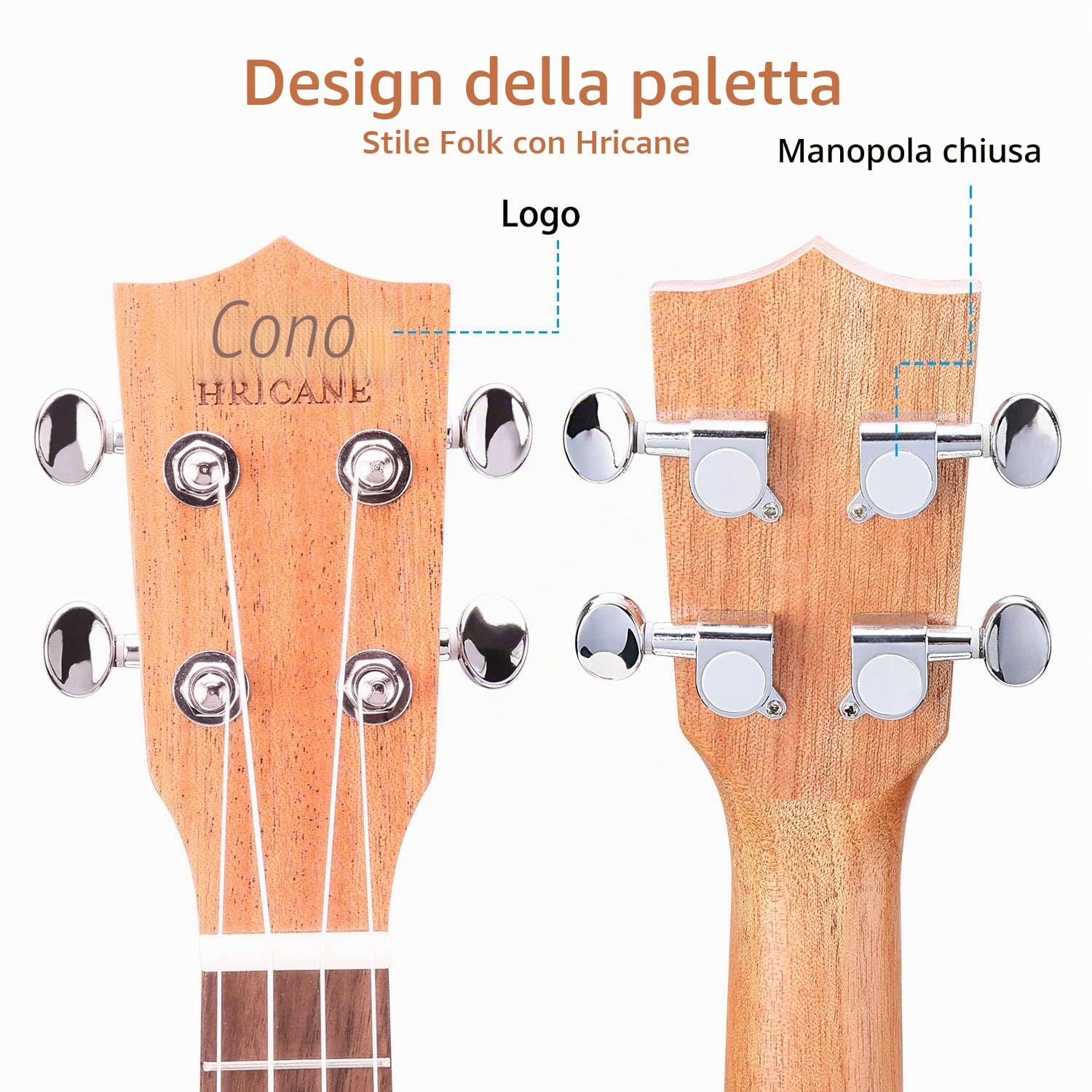 Ukulele Soprano da 21 pollici, ukulele in mogano per adulti e bambini principianti con borsa e corde
