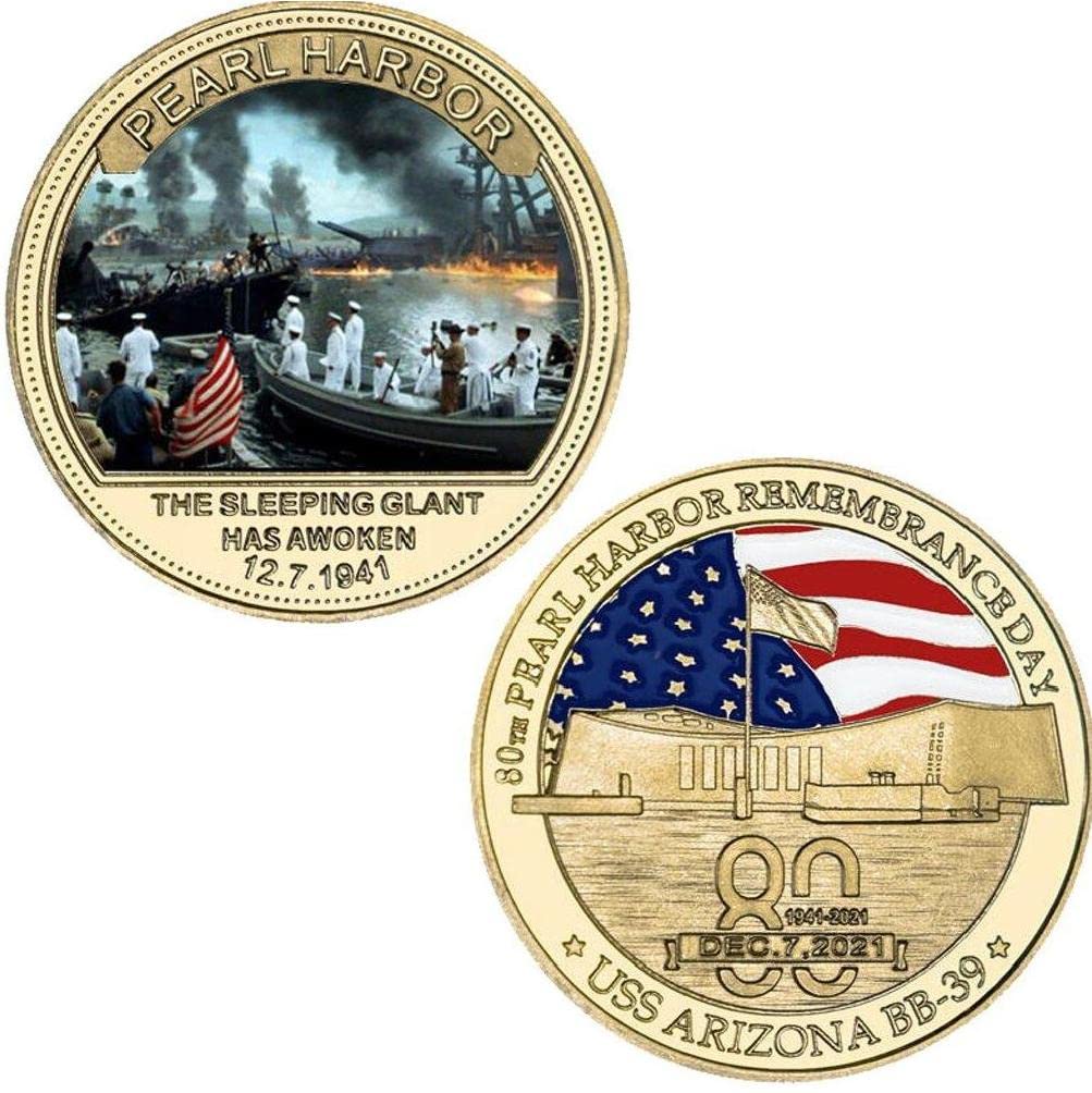 Amazon.co.jp: 真珠湾攻撃80周年 記念硬貨セット 米軍 チャレンジ