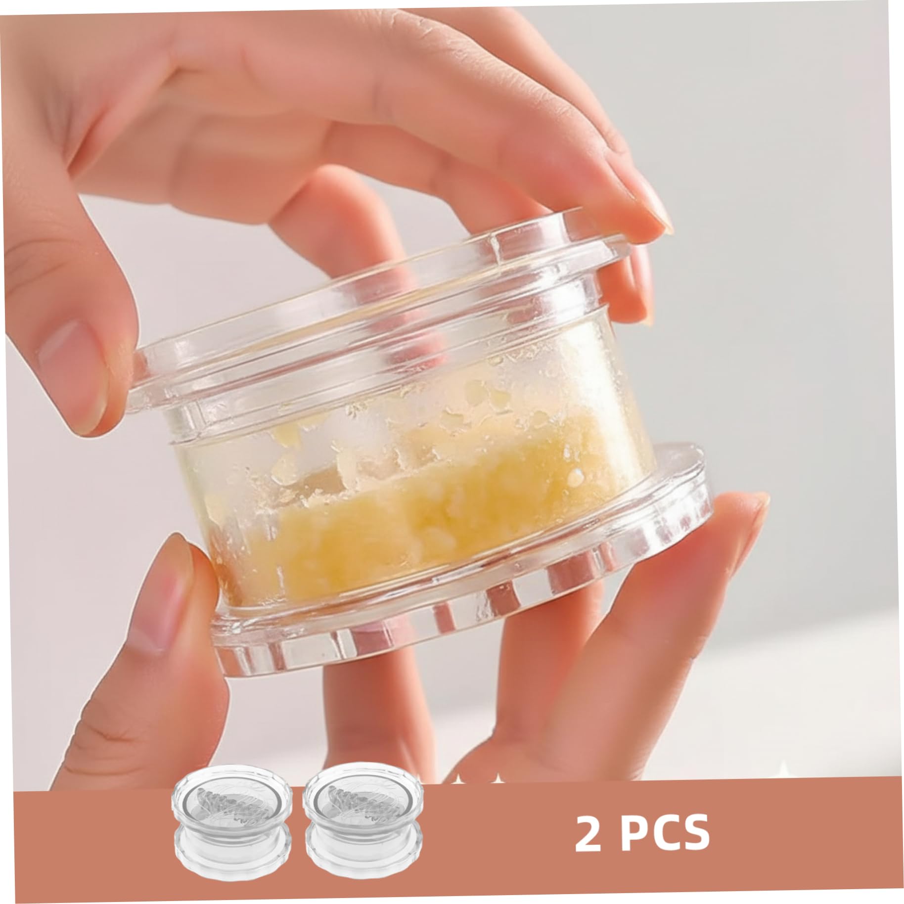 Trituradora de ajo, paquete de 2, herramienta para picar ajos de plástico transparente con molinillo giratorio, utensilio de cocina fácil de girar y sin ensuciar